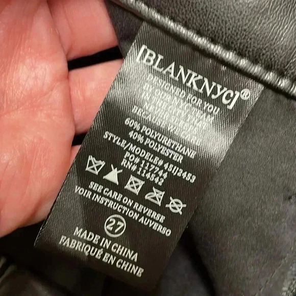 Blank NYC Need You Tonight - Leather Five-Pocket High-Rise Pants size 27 - Picture 11 of 14